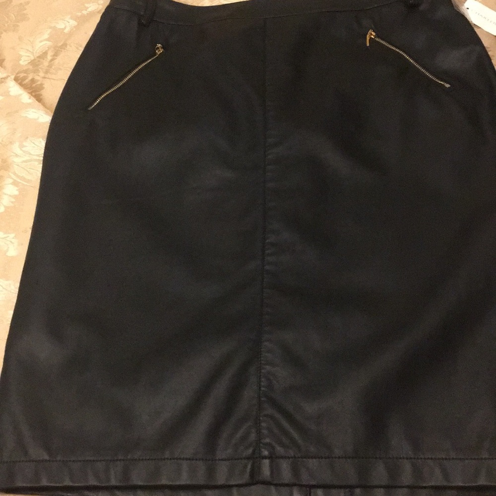 NWT- Charter Club faux leather pencil skirt